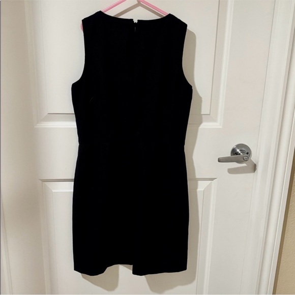 Banana Republic Black Sleeveless Sheath Dress Lace Yoke Knee Length - Picture 3 of 4